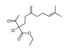ethyl 2-acetyl-2-chloro-9-methyl-5-methylidenedec-8-enoate结构式