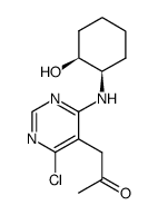 chloro-4 acetonyl-5 (cis-hydroxy-2' cyclohexylamino)-6 pyrimidine Structure