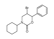 5-bromo-3-cyclohexyl-6-phenyl-1,3-oxazinan-2-one结构式