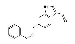 6-苄氧基甲基-1H-吲哚-3-甲醛结构式