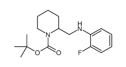 1-Boc-2-[(2-氟苯基氨基)-甲基]-哌啶结构式