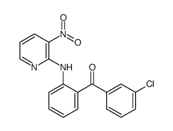 (3-chlorophenyl)-[2-[(3-nitropyridin-2-yl)amino]phenyl]methanone Structure