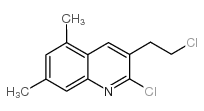 2-氯-3-(2-氯乙基)-5,7-二甲基喹啉结构式