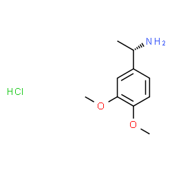 (1S)-1-(3,4-二甲氧基苯基)乙烷-1-胺盐酸盐结构式