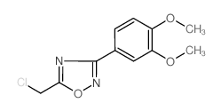 5-氯甲基-3-(3,4-二甲氧基苯基)-1,2,4-噁二唑结构式