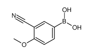 (3-氰基-4-甲氧基苯基)硼酸结构式