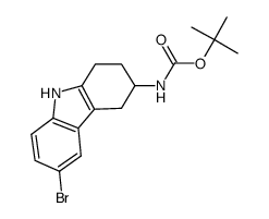 6-bromo-2,3,4,9-tetrahydro-1H-carbazol-3-yl-carbamic acid tert-butyl ester Structure