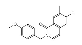 6-fluoro-2-[(4-methoxyphenyl)methyl]-7-methylisoquinolin-1-one Structure