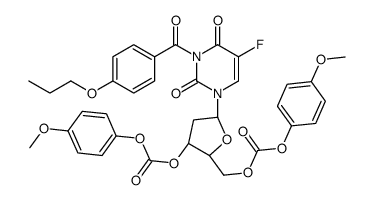 [(2R,3S,5R)-5-[5-fluoro-2,4-dioxo-3-(4-propoxybenzoyl)pyrimidin-1-yl]-2-[(4-methoxyphenoxy)carbonyloxymethyl]oxolan-3-yl] (4-methoxyphenyl) carbonate结构式