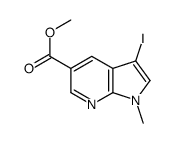 Methyl 3-iodo-1-methyl-1H-pyrrolo[2,3-b]pyridine-5-carboxylate Structure
