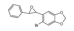 (E)-6-bromo-5-(2-phenyl-1,2-epoxyethyl)benzo-1,3-doxole结构式