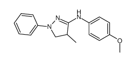 (+-)-4,5-Dihydro-N-(4-methoxyphenyl)-4-methyl-1-phenyl-1H-pyrazol-3-amine Structure