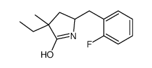 3-ethyl-5-[(2-fluorophenyl)methyl]-3-methylpyrrolidin-2-one结构式