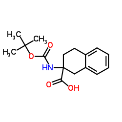 2-(Boc-氨基)-1,2,3,4-四氢萘-2-甲酸结构式
