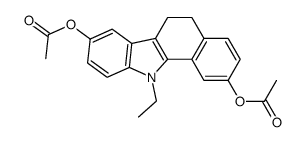 3,9-diacetoxy-11-ethyl-6,11-dihydro-5H-benzocarbazole Structure