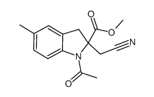 methyl 1-acetyl-2-(cyanomethyl)-5-methyl-2,3-dihydro-1H-indole-2-carboxylate Structure