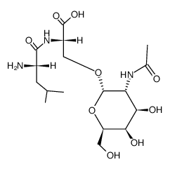 L-Leucyl-O-(2-acetamido-2-desoxy-α-D-galactopyranosyl)-L-serin Structure