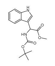 N-(tert-Butyloxycarbonyl)-2-(3-indolyl)glycin-methylester结构式