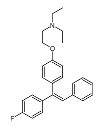 1-(4-fluorophenyl)-1-(4-(2-N,N-diethylamino)ethoxy)phenyl-2-phenylethylene Structure