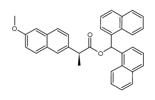 (S)-naproxen di(1-naphthyl)methyl ester Structure