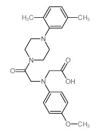 [{2-[4-(2,5-Dimethylphenyl)piperazin-1-yl]-2-oxoethyl}(4-methoxyphenyl)amino]acetic acid Structure