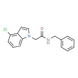 N-Benzyl-2-(4-chloro-1H-indol-1-yl)acetamide结构式