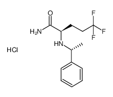 (R)-5,5,5-trifluoro-2-((R)-1-phenylethylamino)pentanamide (Hydrochloride)结构式