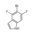 5-溴-4,6-二氟-1H-吲哚结构式