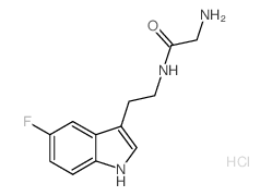 2-Amino-N-[2-(5-fluoro-1H-indol-3-yl)ethyl]-acetamide hydrochloride结构式