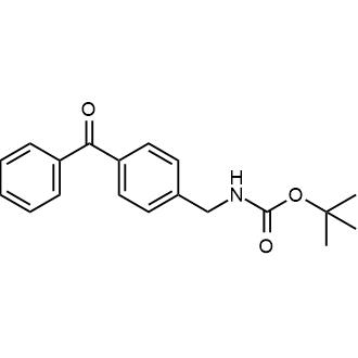 4-苯甲酰基苄基氨基甲酸叔丁酯结构式