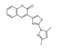 3-<2-(3,5-dimethyl-1H-pyrazol-1-yl)-4-thiazolyl>-2H-1-benzopyran-2-one Structure