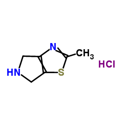 2-甲基-5,6-二氢-4H-吡咯并[3,4-d]噻唑盐酸盐结构式