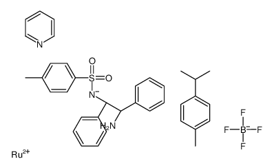 {[((1R,2R)-2-氨基-1,2-二苯乙基](4-甲苯磺酰基)酰胺基)(对-异丙基)(吡啶)四氟硼酸钌(II)结构式
