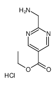 ethyl 2-(aminomethyl)pyrimidine-5-carboxylate,hydrochloride结构式