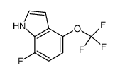 7-氟-4-三氟甲氧基-1H-吲哚结构式