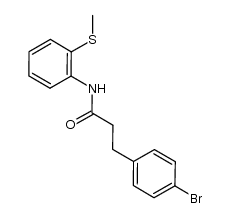 N-(3-(4-bromophenyl)-propionyl)-2-methylthioaniline结构式