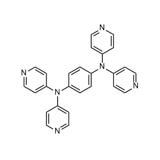 N1,N1,N4,N4-四(吡啶-4-基)苯-1,4-二胺结构式