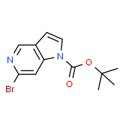6-溴-1H-吡咯并[3,2-C]吡啶-1-甲酸叔丁酯结构式