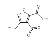 5-ethyl-4-nitro-1H-pyrazole-3-carboxamide结构式
