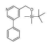 3-((TERT-BUTYLDIMETHYLSILYLOXY)METHYL)-5-PHENYLPYRIDINE结构式