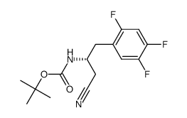 (R)-tert-butyl (1-cyano-3-(2,4,5-trifluorophenyl)propan-2-yl)carbamate Structure