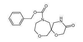 苯甲基 3-氧亚基-1,8-二氧杂-4,11-二氮杂螺[5.6]十二烷-11-甲酸基酯结构式