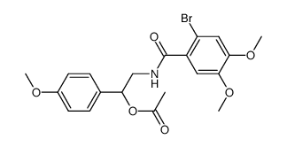 2-(2-bromo-4,5-dimethoxybenzamido)-1-(4-methoxyphenyl)ethyl acetate结构式