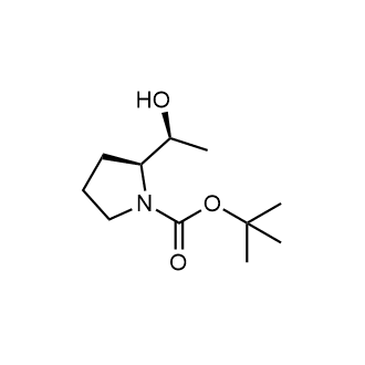 (2S)-2-[(1S)-1-羟乙基]吡咯烷-1-羧酸叔丁酯结构式