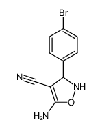 5-amino-3-(4-bromophenyl)-2,3-dihydroisoxazole-4-carbonitrile结构式