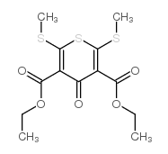 2,6-双(甲硫基)-4-氧代-4H-硫代吡喃-3,5-二羧酸二乙酯结构式