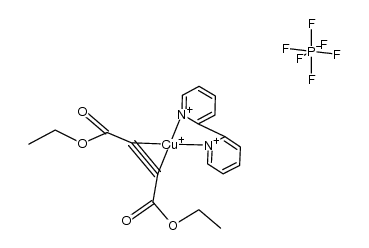 (2,2'-bipyridine)(diethyl acetylenedicarboxylate)copper(I) hexafluorophosphate Structure