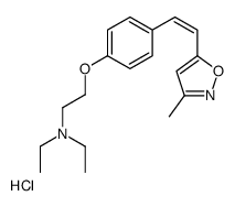 N,N-diethyl-2-[4-[(E)-2-(3-methyloxazol-5-yl)ethenyl]phenoxy]ethanamin e hydrochloride结构式
