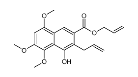allyl 3-allyl-4-hydroxy-5,6,8-trimethoxy-2-naphthoate结构式