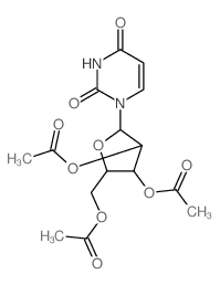 2,4(1H,3H)-Pyrimidinedione,1-(2,3,5-tri-O-acetyl-b-D-arabinofuranosyl)- Structure